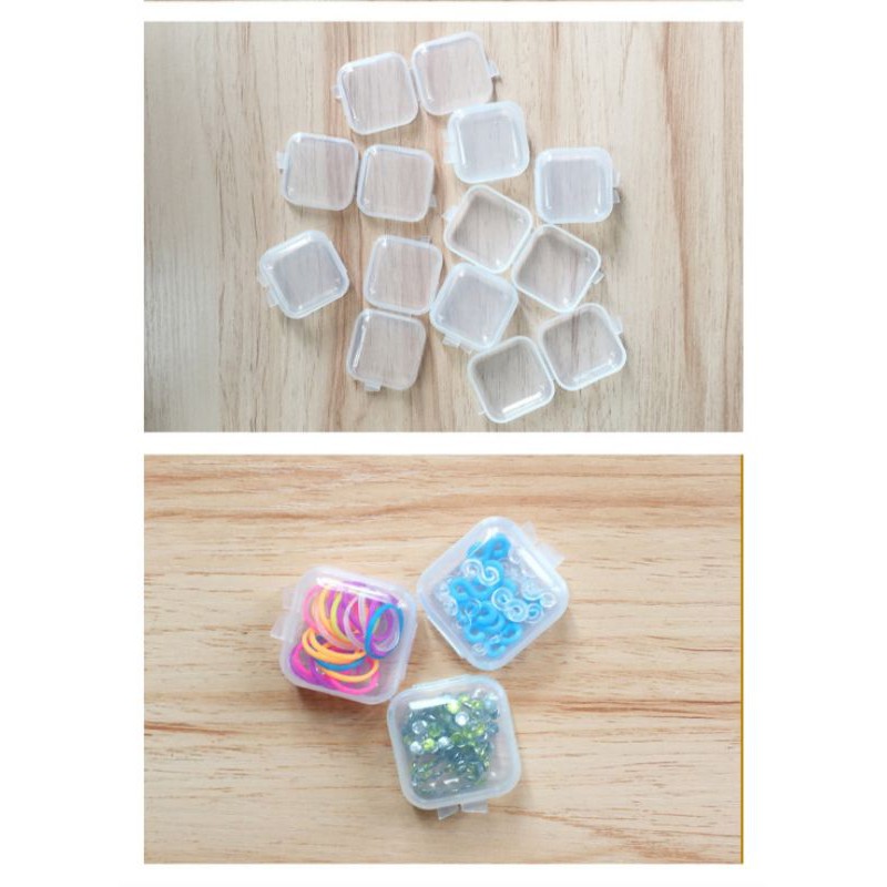 10 Cái hộp nhựa size mini đựng đồ dùng như sim, thẻ nhớ, nút bịt tai
