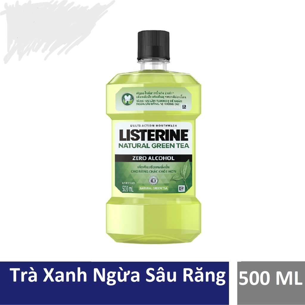 Nước Súc Miệng Trà Xanh Listerine Ngăn Ngừa Sâu Răng Giúp Thơm Miệng Răng Trắng Sáng Natural Green Tea – Khongcoson