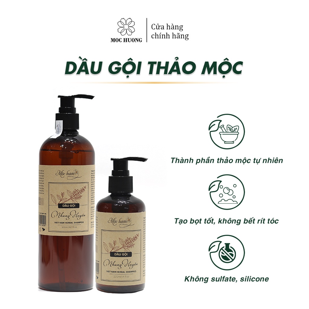 Set quà tặng chăm sóc tóc thảo mộc Mộc Hương giúp tóc chắc khỏe, suôn mượt, giảm gãy rụng