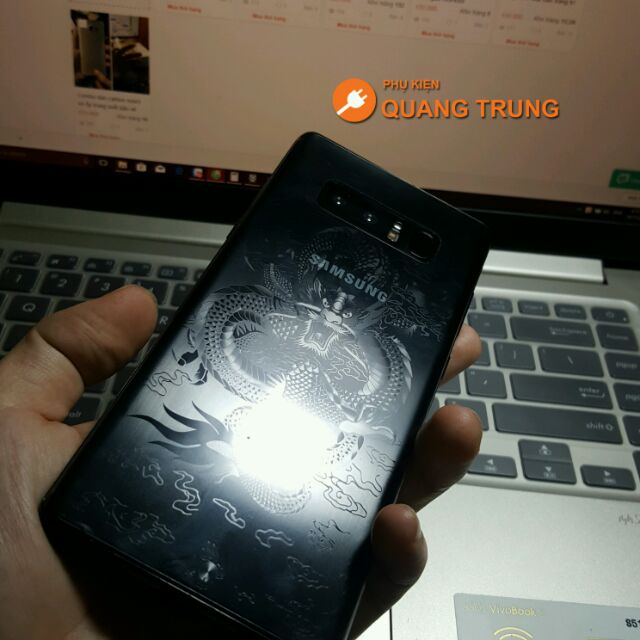 MIẾN DÁN LƯNG HÌNH RỒNG-VÂN KIM CƯƠNG CAO CẤP S7/S7E/S8/S8PLUS/NOTE8