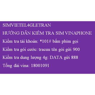 Sim 4G Vinaphone VD89P