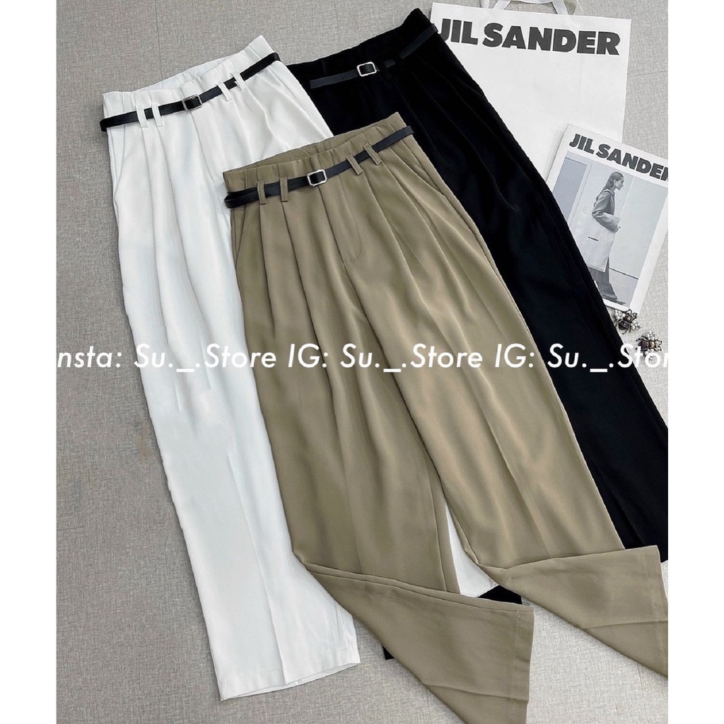 Quần culottes vải kèm đai Q418 SUSTORE