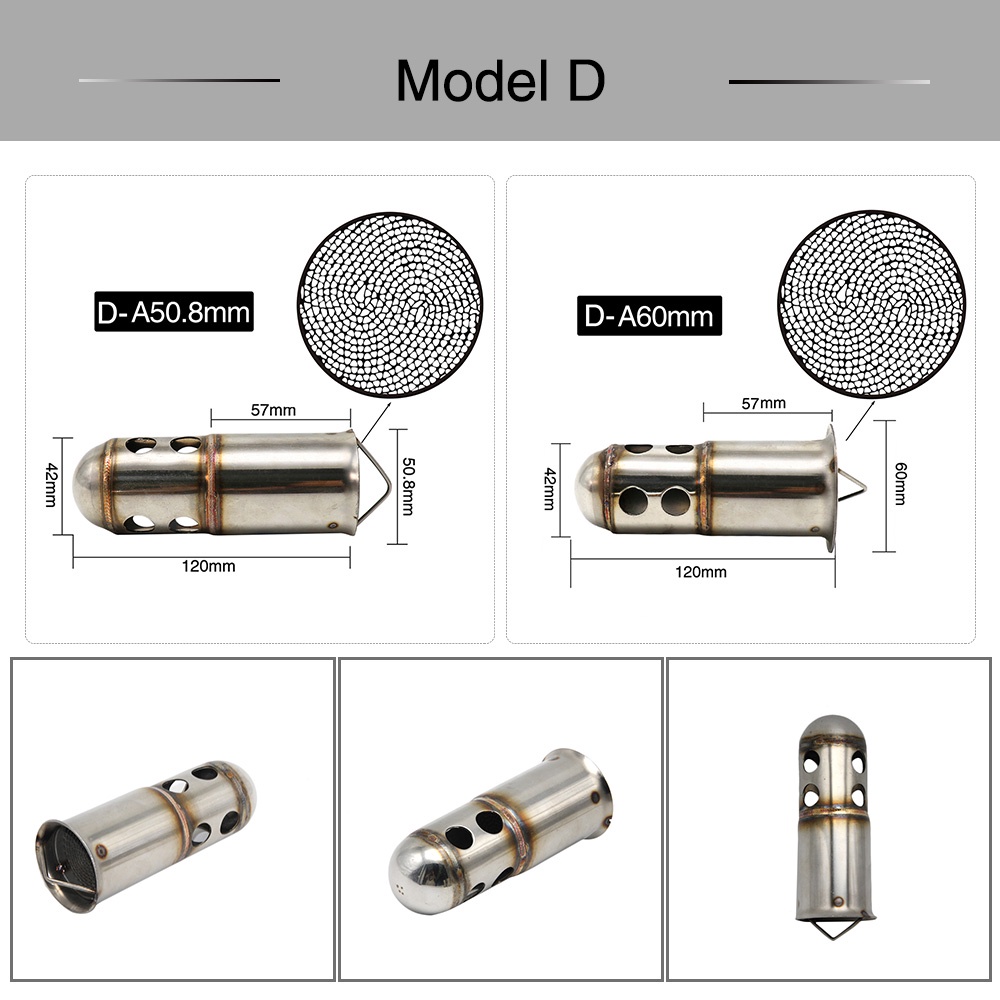 Bộ Giảm Thanh 51 / 60MM Cho Ống Pô Xe Ô Tô