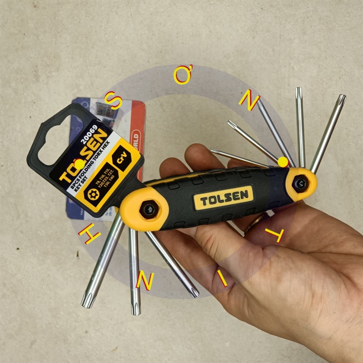 20069 lục giác bộ đầu bông 8 cây tolsen