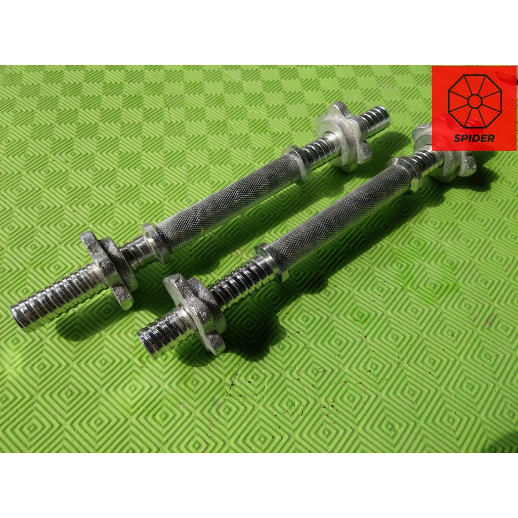 Đòn tạ thép đặc SPIDER, mạ niken 35cm