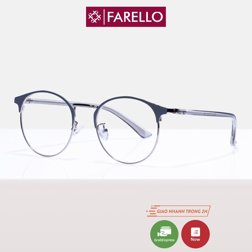 Gọng kính mắt kim loại tròn thời trang nhiều màu lilyeyewear 90347