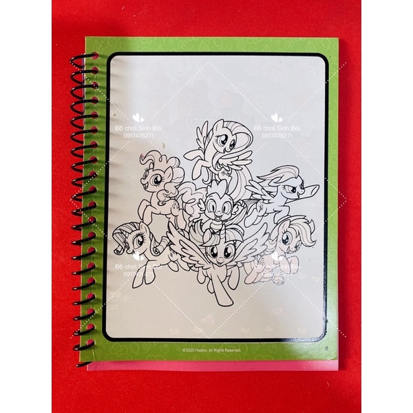 Tranh tô màu nước ma thuật hoạt hình - ngựa pony