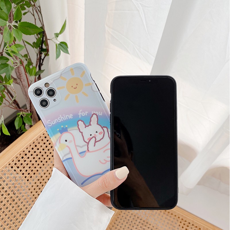 Ốp lưng iphone Bear Rabbit Duck IMD 6/6plus/6s/6s plus/6/7plus/8plus/x/xs/xsmax/11/11pro/11 promax DT06- Dino Case