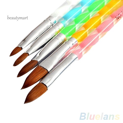 [Hàng mới về] Bộ 5 cọ chuyên dụng cho vẽ móng tay 3D cao cấp