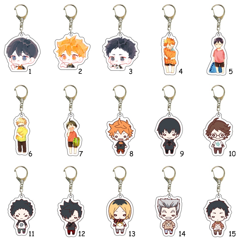 Móc Khóa Nhựa Acrylic Hình Anime Haikyuu Xinh Xắn