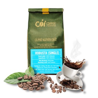 ROBUSTA cà phê pha phin nguyên chất, rang mộc Tp Bảo Lộc, Tỉnh Lâm Đồng - 500g
