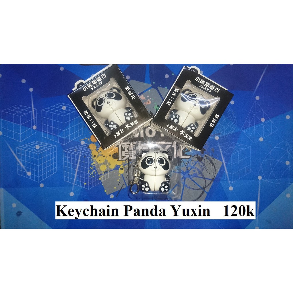 Phụ kiện Rubik. Keychain Panda Yuxin