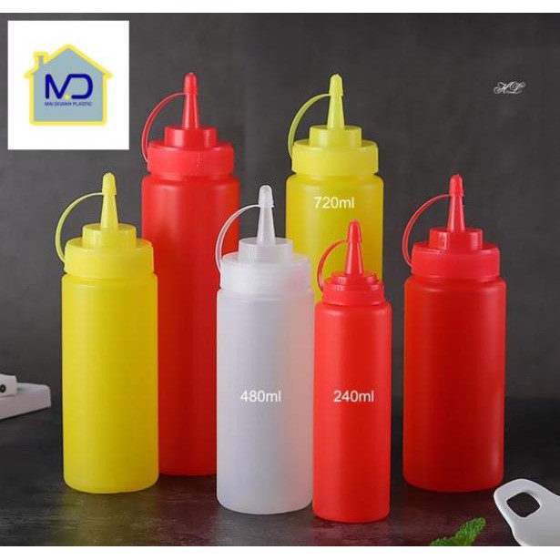(siêu phẩm) Bình đựng nước sốt 700ml (Lớn)