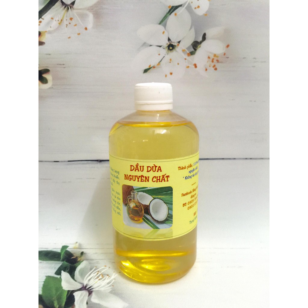 Dầu Dừa Nhà Nấu Nguyên Chất Handmade 500ml