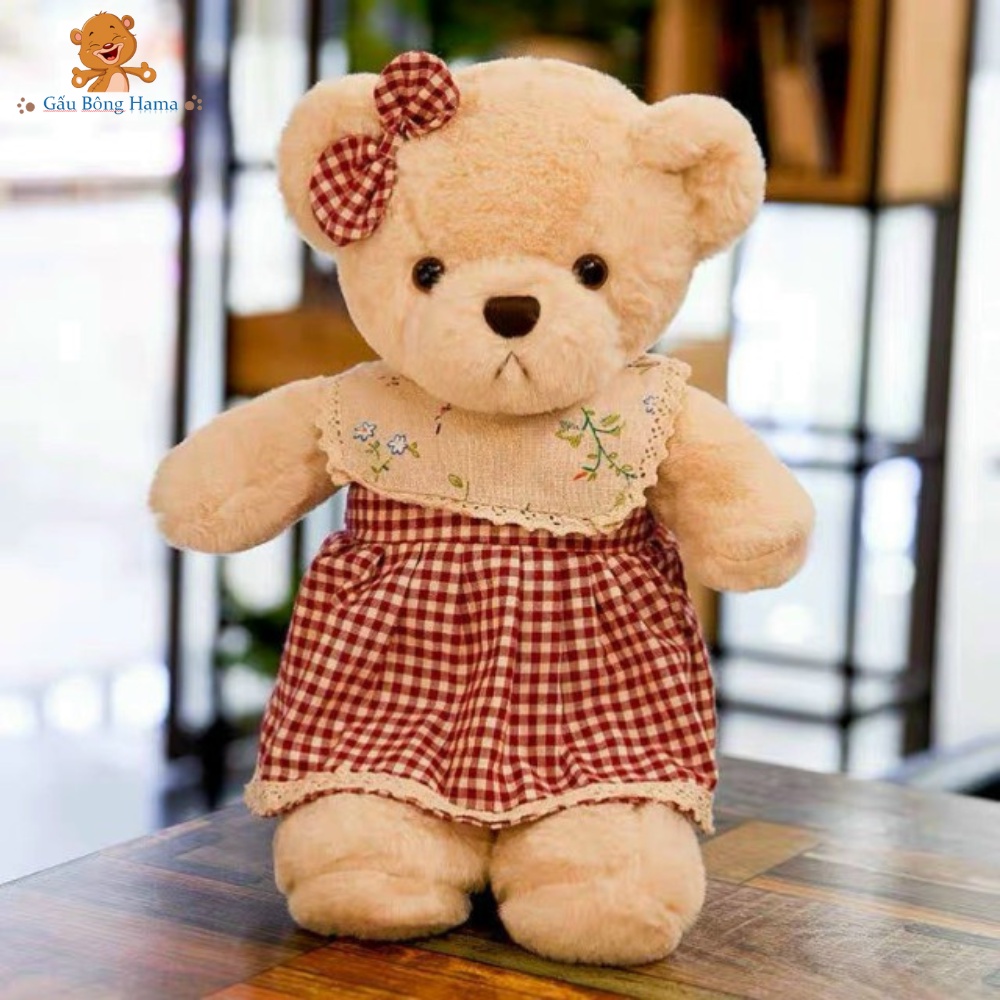 Gấu Bông Teddy Đôi 38cm Qùa Tặng Ý Nghĩa Cho Người Thương - Teddy Nhồi Bông Cao Cấp Gấu Hama