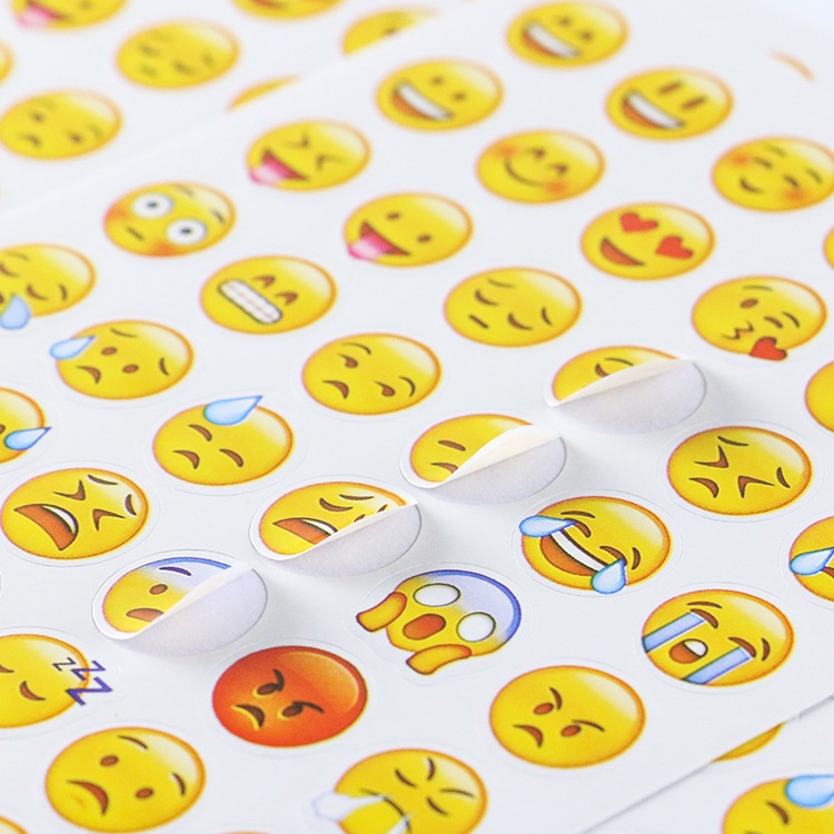 Tem sticker hình emoji nhiều biểu tượng cảm xúc