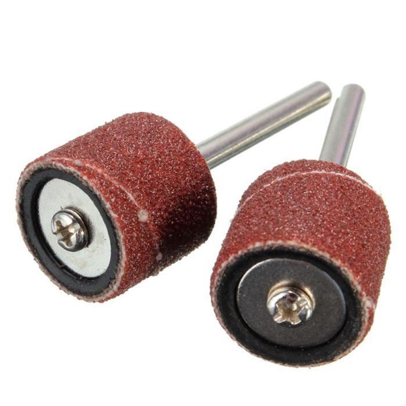 100 miếng 1 *2 inch Vòng giấy nhám đánh bóng Đánh bóng Băng mài mòn trong cacbua silic + 2 miếng x Chuck quay hoặc trục gá
