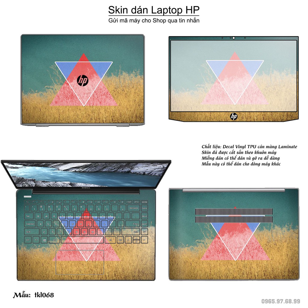 Skin dán Laptop HP in hình thiết kế _nhiều mẫu 7 (inbox mã máy cho Shop)