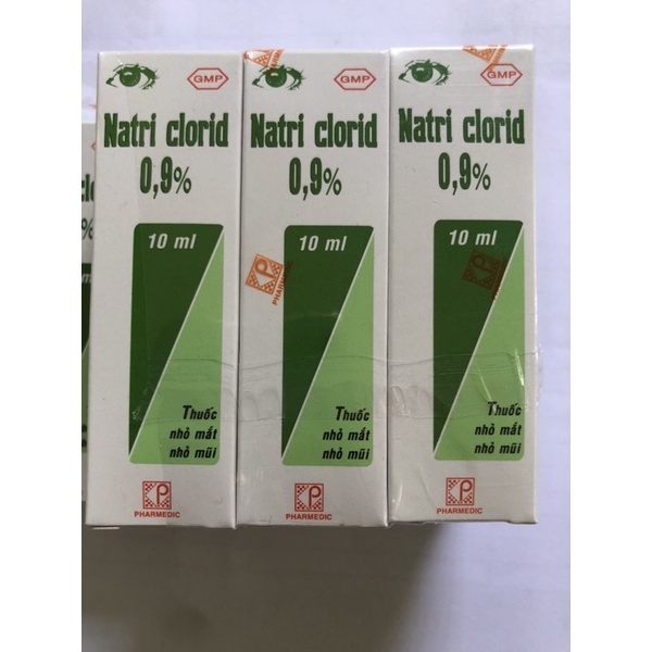 Nước muối sinh lý nhỏ mắt mũi efticol, natri clorid, rhinex