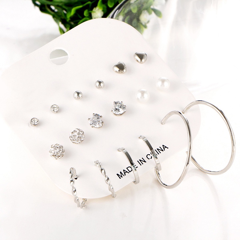 Set 18 Khuyên Tai Hợp Kim Đính Hạt Ngọc Trai Thời Trang 2022