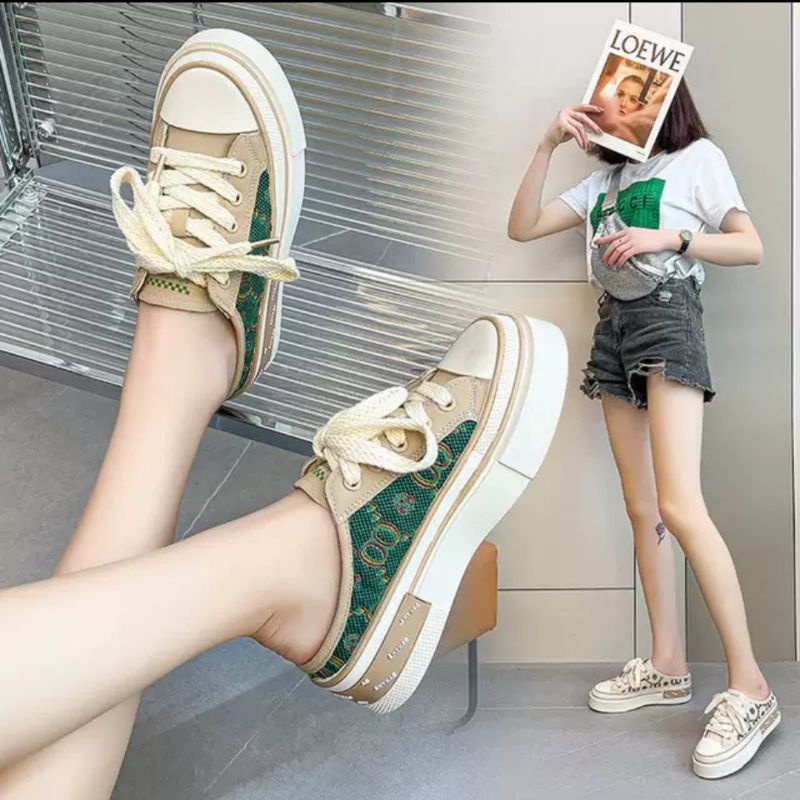 Giày sục nữ đế cao pha mầu cá tính, giày thể thao nữ siêu đẹp hottrend 2022 mã HV 16