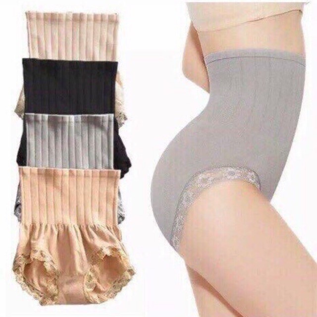 (BÁN LẺ GIÁ SỈ) Quần Lót Gen Bụng Viền Ren MUNAFIE Túi Zíp A48