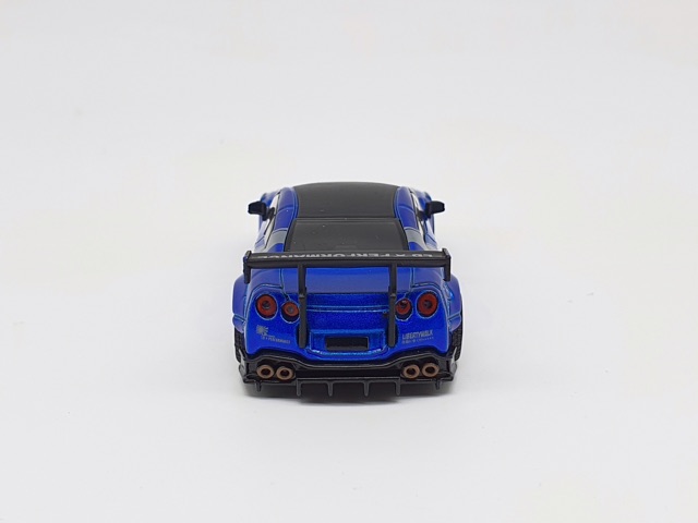 Xe Mô Hình LB Nissan GT-R (R35) Type2, Rear Wing ver3 1:64 MiniGT ( Xanh )