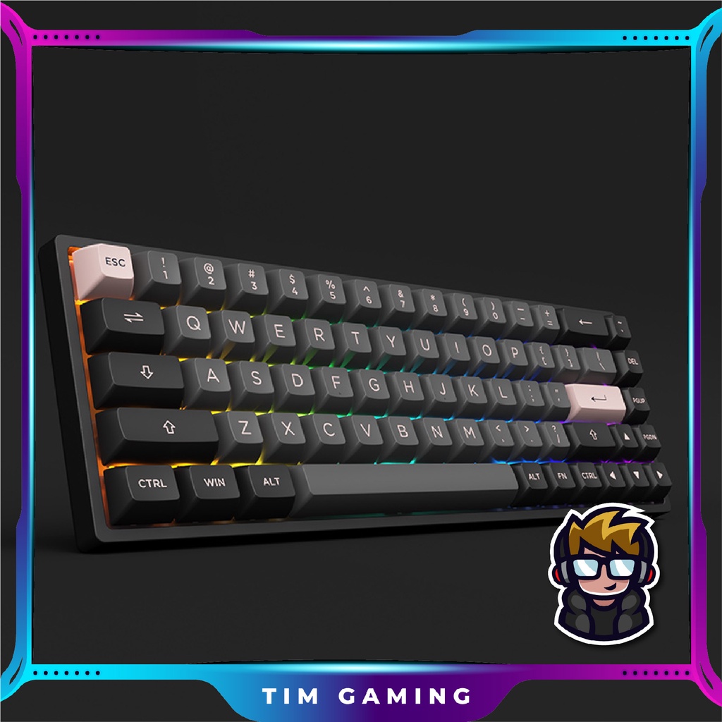 Bàn phím cơ AKKO 3068B Multi-modes Black Pink