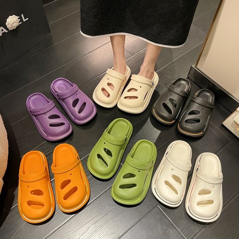 Dép Sandal Eva Đế Dày Màu Trơn Thời Trang Mùa Hè 2022 Cho Nữ