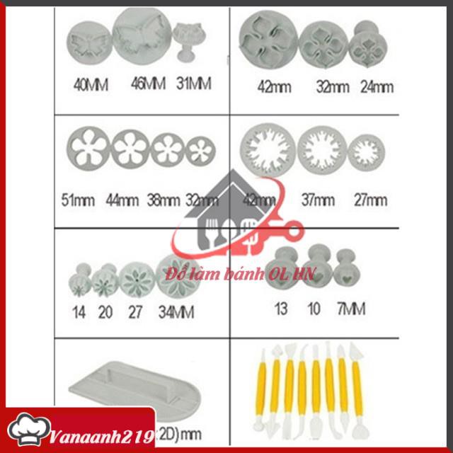 [Giá lẻ = sỉ] Bộ tạo hình fondant 33-46 chi tiết hàng loại tốt