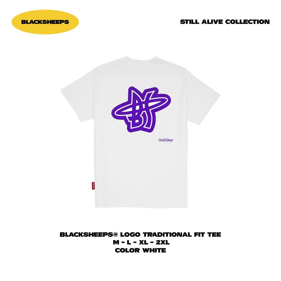 Áo thun tay ngắn BLACKSHEEPS màu trắng aka Traditional Fit Tee - WHITE