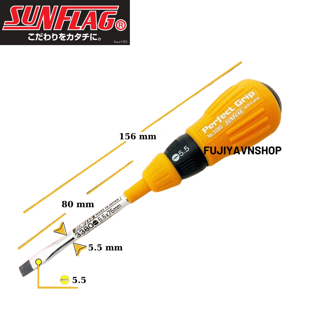Tuốc nơ vít Sunflag 3380 (5.5×75)