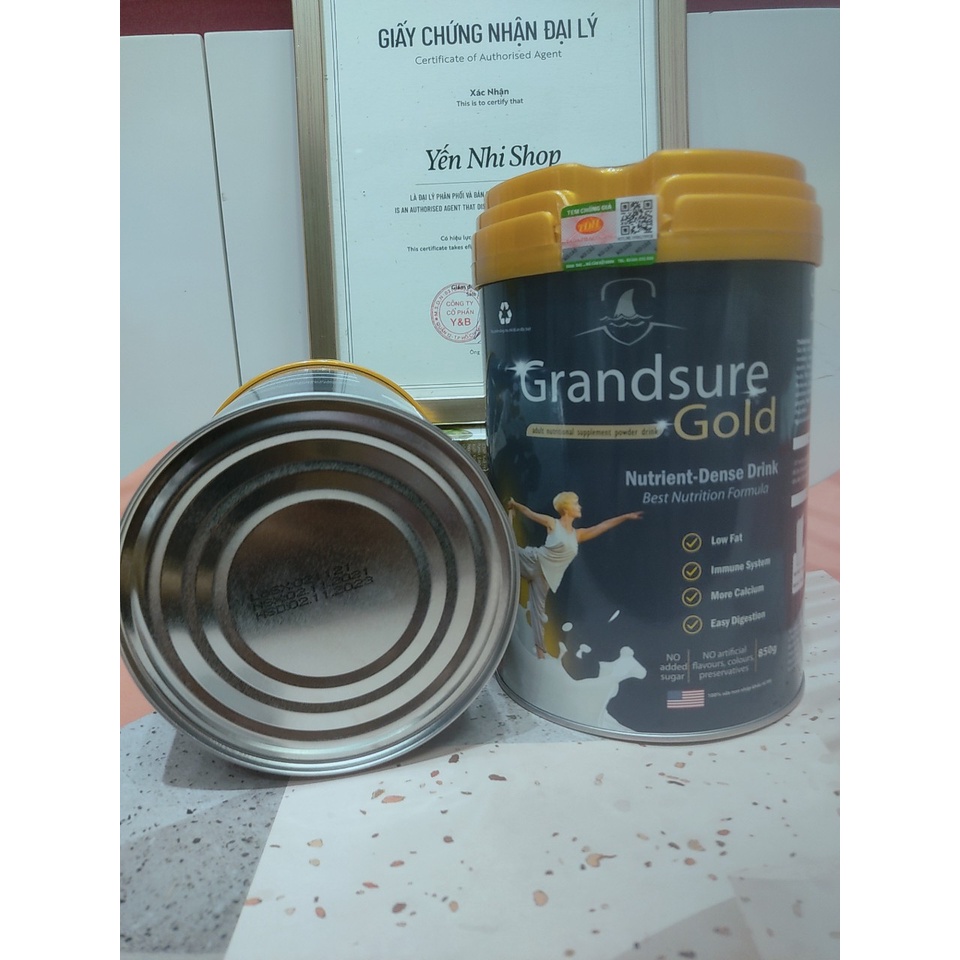 Sữa bột Grandsure Gold lon 850g  date mới nhất