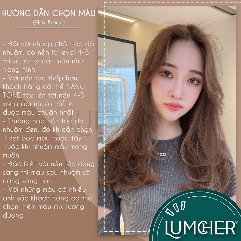 Thuốc nhuộm tóc Nâu Vàng tại nhà giá rẻ chính hãng Lumcher LC37