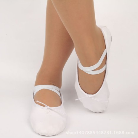 Giày múa mềm Ballet màu trắng, vải chất lượng tốt