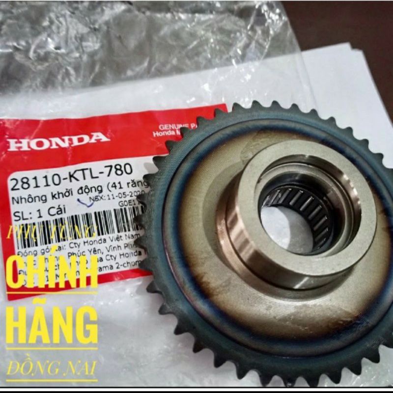 Nhông bánh răng đề khởi động xe DREAM, WAVE, FUTURE ...  zin Honda
