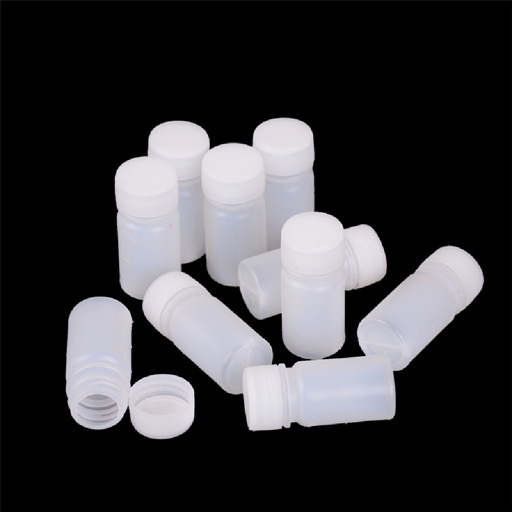Set 10 Lọ Nhựa Đựng Mẫu Thử Thuốc 10ml Tiện Dụng