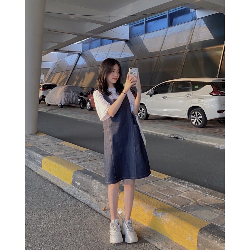 [ẢNH THẬT ĐỘC QUYỀN REPLEI1986] Yếm jeans suông cute