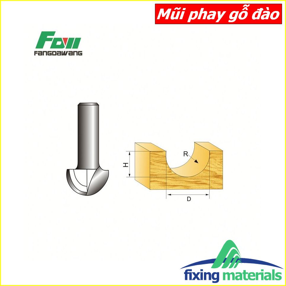 Mũi phay gỗ đào, cốt 6.35mm và 12.7mm (mũi router, mũi soi gỗ)