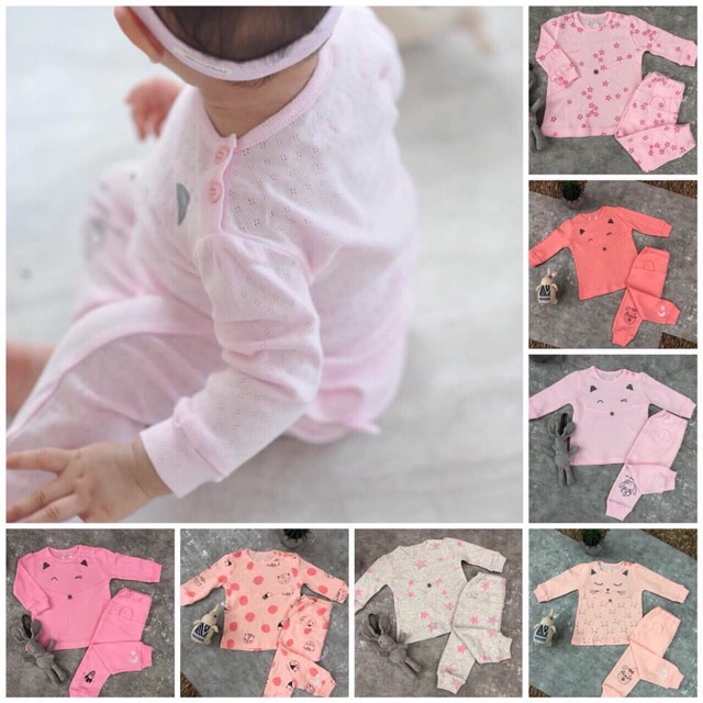 [ẢNH THẬT] Bộ thu đông vải thoáng Momma Baby cài vai mềm mịn cho bé
