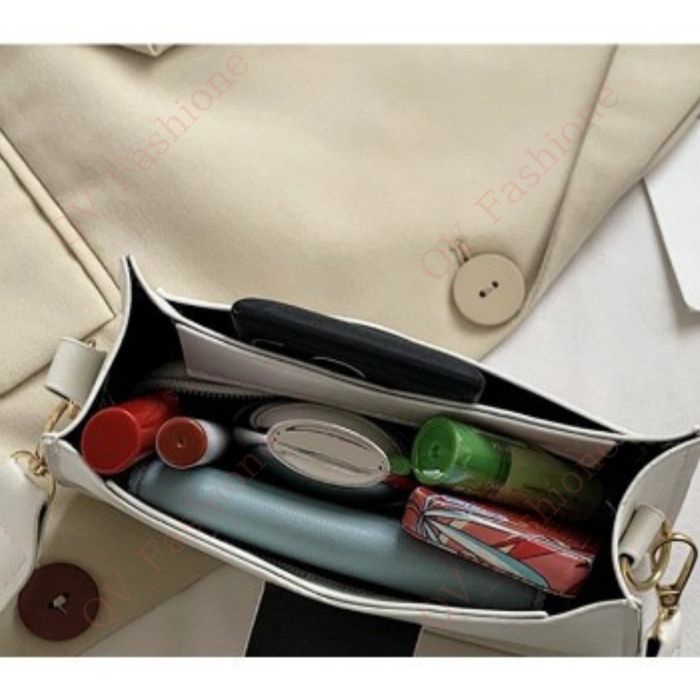 Túi xách nữ da đẹp sang trọng, Túi đeo chéo nữ đi chơi đẹp phối quai da xoắn - QV Fashion