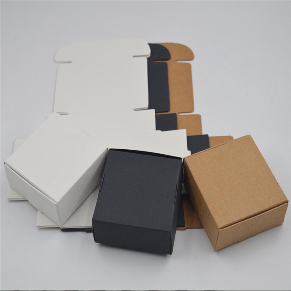 10pcs Jewelry Candy Bottom Cardboard Small Kraft Paper