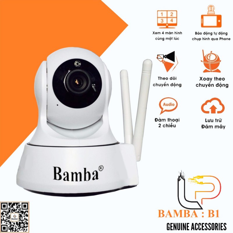 CAMERA WIFI KHÔNG DÂY BAMBA B1 - CAMERA IP BAMBA B1 1.3 (KHÔNG DÂY)