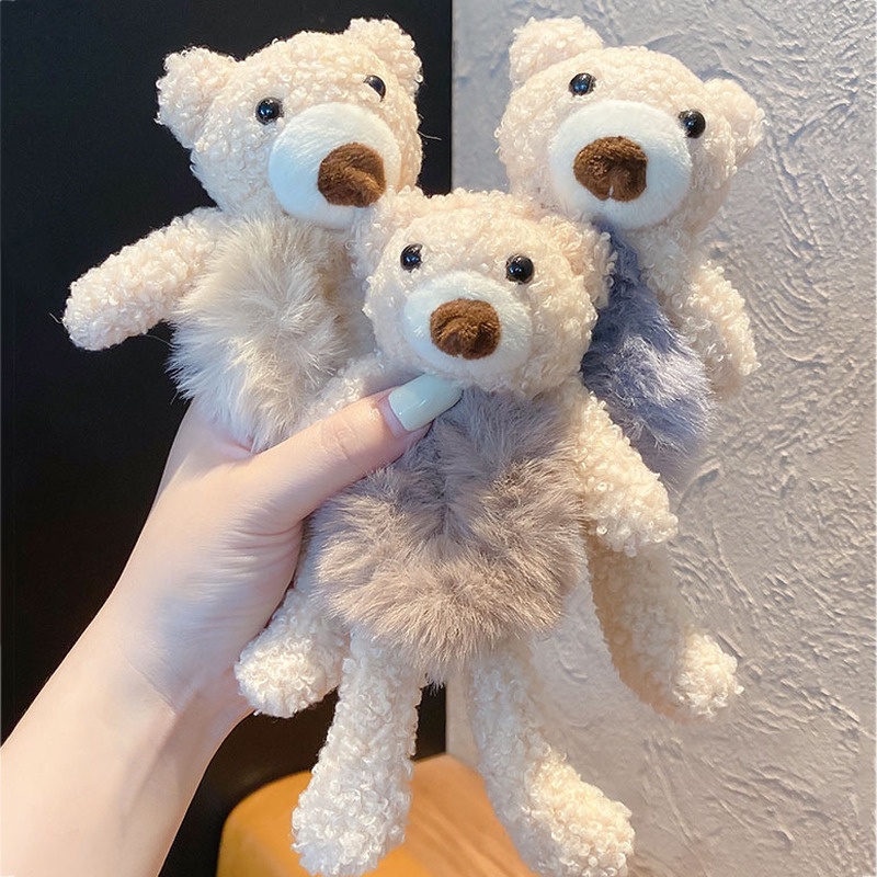 Dây buộc tóc hình gấu nhồi bông xinh xắn cho nữ