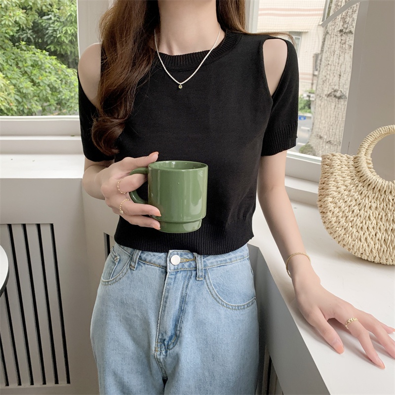 NRVP Áo Khoác Cardigan Dệt Kim Tay Ngắn Dáng Rộng Thiết Kế Mới Thời Trang Theo Phong Cách Hàn Quốc