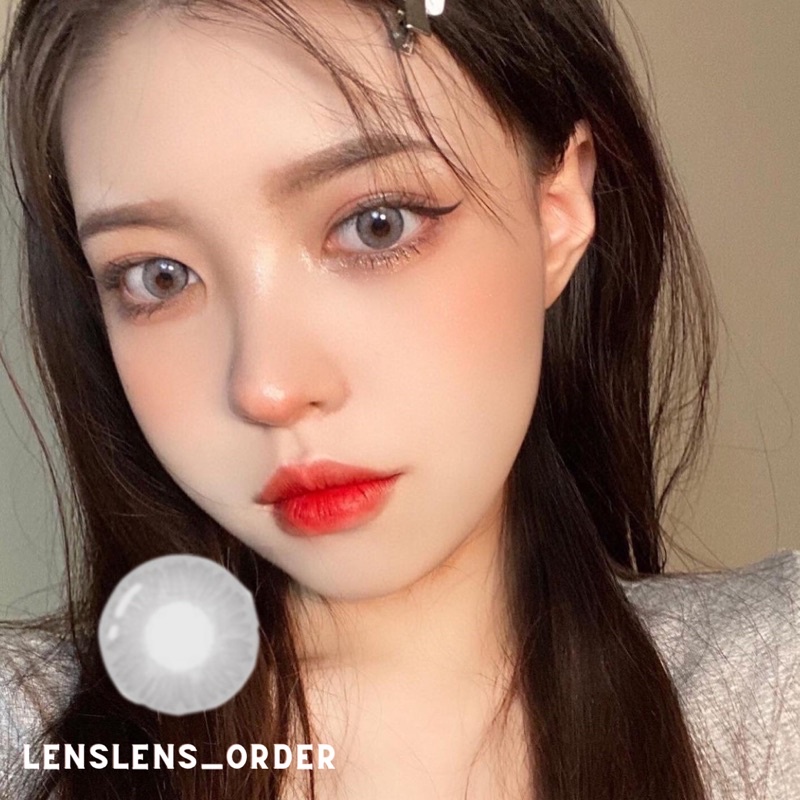 Lens Mắt Kính Áp Tròng Màu Xám Tây Nhẹ Đủ Độ Cận [Vui Lòng Đặt 2 Chiếc]