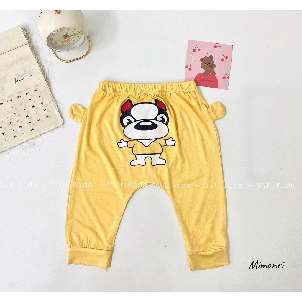 Quần dài thun lạnh mông thú cho bé trai/bé gái Kwoo
