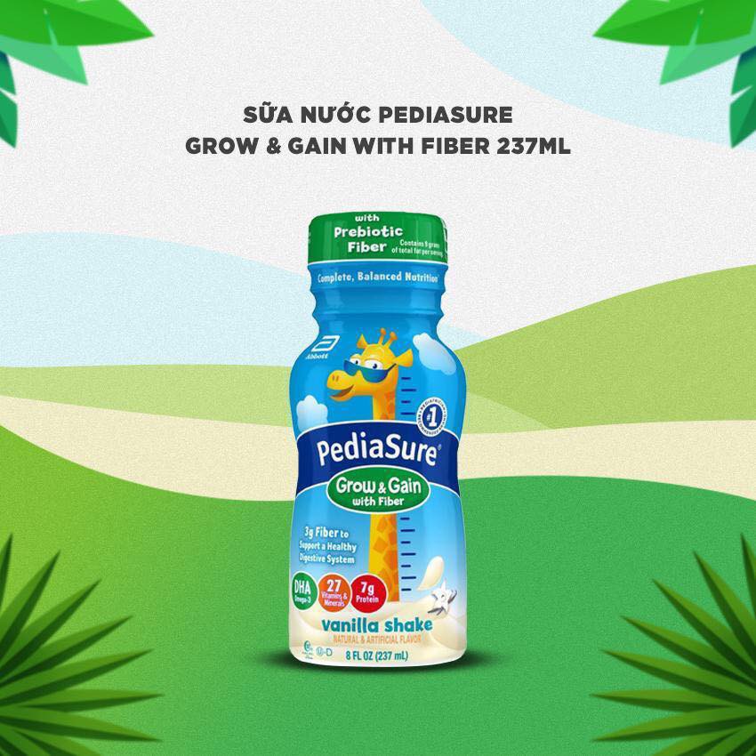 Thùng 24 Chai Sữa Nước Pediasure Grow And Gain With Fiber 237ml