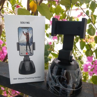 Giá đỡ điện thoại TỰ ĐỘNG xoay 360 độ chụp ảnh quay phim loại sử dụng pin sạc - T0117