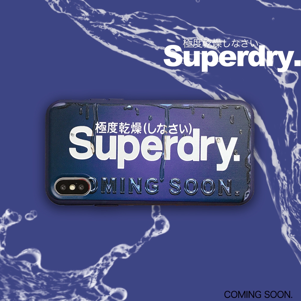 Superdry Athetic  weather dry REAL iPhone 6s 7 8 Plus X XS  Tide brand phone case